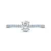 Thumbnail Image 1 of Previously Owned Monique Lhuillier Bliss Diamond Engagement Ring 5/8 ct tw Oval & Round-Cut 18K White Gold