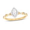 Thumbnail Image 0 of Previously Owned Diamond Halo Engagement Ring 1/2 ct tw Marquise & Round-cut 14K Two-Tone Gold