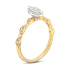 Thumbnail Image 1 of Previously Owned Diamond Halo Engagement Ring 1/2 ct tw Marquise & Round-cut 14K Two-Tone Gold