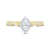 Thumbnail Image 2 of Previously Owned Diamond Halo Engagement Ring 1/2 ct tw Marquise & Round-cut 14K Two-Tone Gold