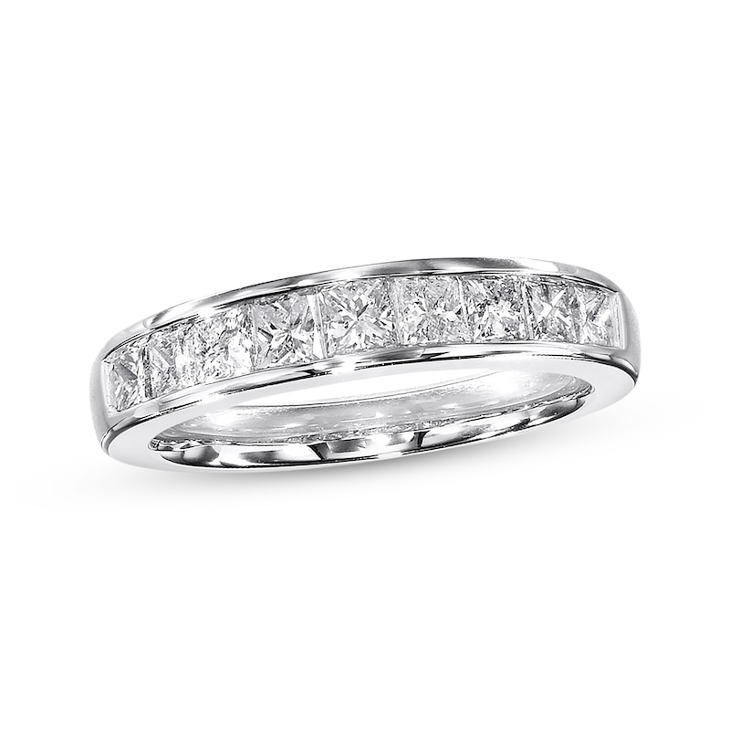 Main Image 1 of Previously Owned Diamond Anniversary Band 1 ct tw Princess-cut 14K White Gold