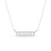 Thumbnail Image 0 of Previously Owned Diamond Three-Stone Necklace 3/4 ct tw Round-cut 10K White Gold 18"