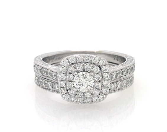 Previously Owned Neil Lane Round-Cut Diamond Bridal Set 1-1/ ct tw 14K White Gold Size