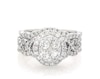 Thumbnail Image 1 of Previously Owned Multi-Diamond Bridal Set 1-3/8 ct tw Round-cut 14K White Gold