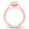 Thumbnail Image 2 of Previously Owned Multi-Diamond Pear-Shaped Halo Engagement Ring 1/4 ct tw 10K Rose Gold Size 8