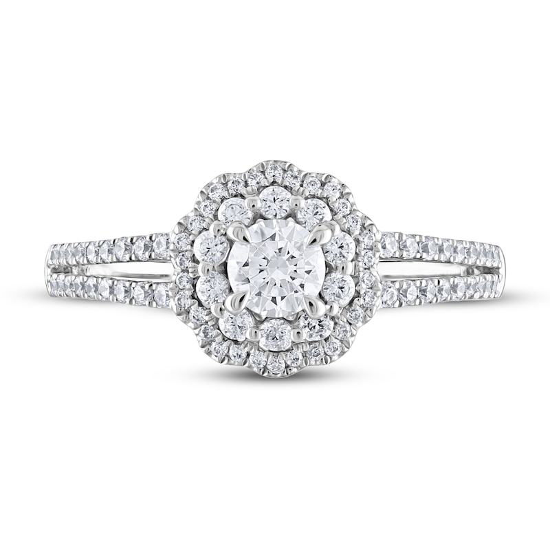 Main Image 3 of Previously Owned Adrianna Papell Diamond Engagement Ring 5/8 ct tw 14K White Gold