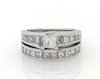 Thumbnail Image 0 of Previously Owned Princess-Cut Diamond Bridal Set 3 ct tw 14K White Gold Size 7