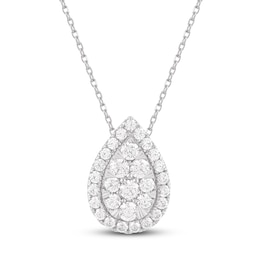 Previously Owned Lab-Grown Diamonds by KAY Necklace 1 ct tw 14K White Gold 18&quot;