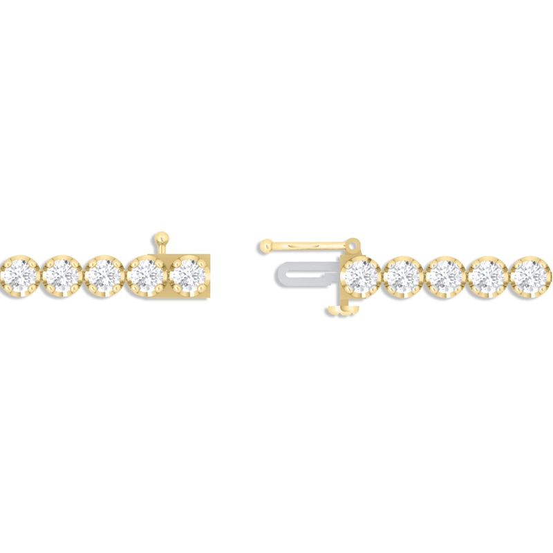 Main Image 3 of Previously Owned Lab-Grown Diamonds by KAY Line Bracelet 5 ct tw 14K Yellow Gold 7&quot;