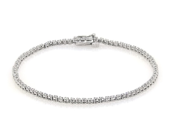Previously Owned Lab-Created Diamonds by KAY Tennis Bracelet 1 ct tw 10K White Gold 7"