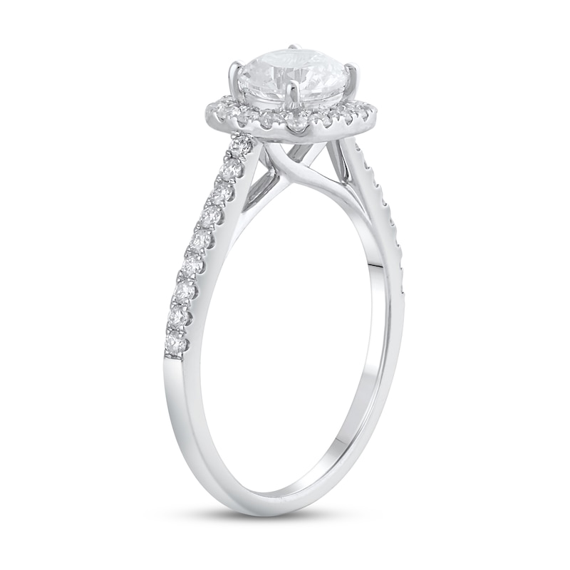 Previously Owned Lab-Created Diamonds by KAY Engagement Ring 1-1/4 ct tw 14K White Gold