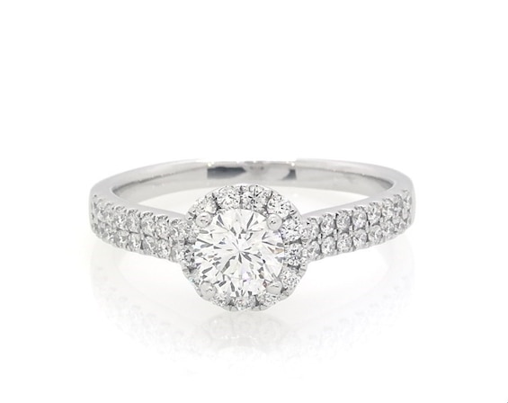 Previously Owned THE LEO Legacy Lab-Grown Diamond Engagement Ring 1-1/6 ct tw 14K White Gold