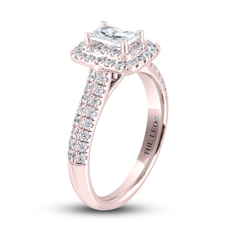 Main Image 2 of Previously Owned THE LEO Diamond Emerald-Cut Engagement Ring 1 ct tw 14K Rose Gold Size 6