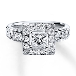 Previously Owned THE LEO Engagement Ring 1-1/3 ct tw Diamonds 14K White Gold