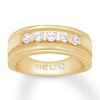 Thumbnail Image 0 of Previously Owned THE LEO Diamond Men's Wedding Band 5/8 ct tw Round 14K Yellow Gold