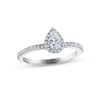 Thumbnail Image 0 of Previously Owned Diamond Halo Engagement Ring 1/2 ct tw Pear & Round-cut 14K White Gold