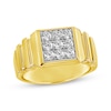 Thumbnail Image 0 of Previously Owned Men's Multi-Diamond Center Textured Wedding Band 3/4 ct tw Round-cut 10K Yellow Gold