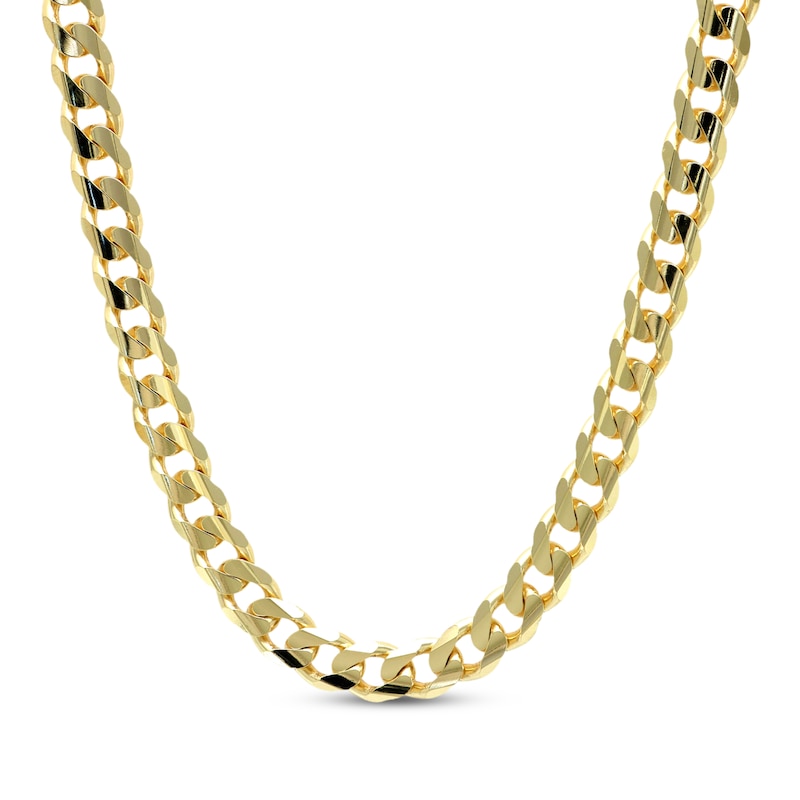 Previously Owned Curb Chain Necklace Solid 10K Yellow Gold 22"