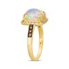 Thumbnail Image 2 of Previously Owned Le Vian Cushion-Cut Opal Ring 1/5 ct tw Diamonds 14K Honey Gold