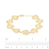 Thumbnail Image 3 of Previously Owned Italian Brilliance Heart Link Bracelet 14K Yellow Gold 7.5"