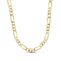 Previously Owned Hollow Figaro Chain Necklace 10K Yellow Gold 24&quot;