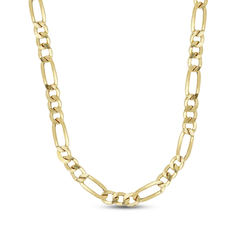 Main Image 1 of Previously Owned Hollow Figaro Chain Necklace 10K Yellow Gold 24&quot;