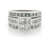 Thumbnail Image 1 of Previously Owned Princess-Cut Diamond Quad Bridal Set 3-1/5 ct tw 14K White Gold Size 6.75