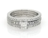 Thumbnail Image 1 of Previously Owned Princess-Cut Diamond Bridal Set 7/8 ct tw 14K White Gold Size 4.75