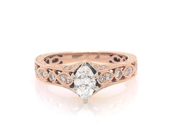 Previously Owned Neil Lane Marquise-Cut Diamond Engagement Ring 3/4 ct tw 14K Rose Gold 7