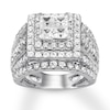 Thumbnail Image 0 of Previously Owned Diamond Engagement Ring 4 ct tw Princess/Round 14K White Gold