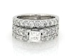 Thumbnail Image 0 of Previously Owned Princess-Cut Diamond Bridal Set 2-1/4 ct tw 14K White Gold Size 7