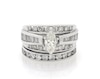 Thumbnail Image 1 of Previously Owned Marquise-Cut Diamond Bridal Set 2 ct tw 14K White Gold Size 5