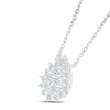 Thumbnail Image 2 of Previously Owned Diamond Teardrop Necklace 1/2 ct tw Round-cut 14K White Gold 18&quot;