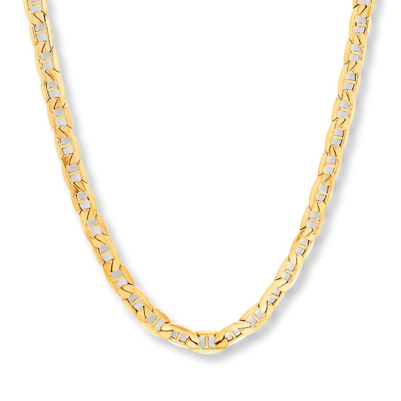 Previously Owned Hollow Mariner Chain Necklace 14K Yellow Gold 20"