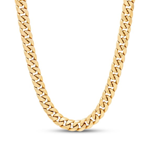 Previously Owned Hollow Miami Cuban Chain Necklace 10K Yellow Gold 22"