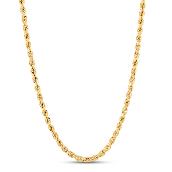 Previously Owned Hollow Rope Chain 3.0mm 14K Yellow Gold 20"