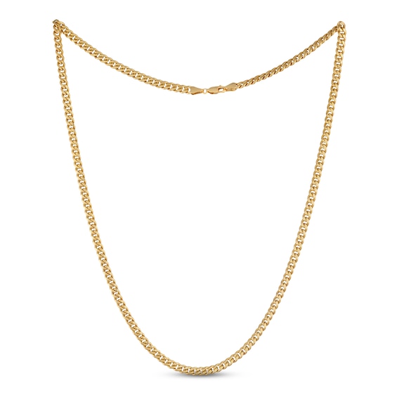 Previously Owned Solid Cuban Chain Necklace 14K Yellow Gold 20"