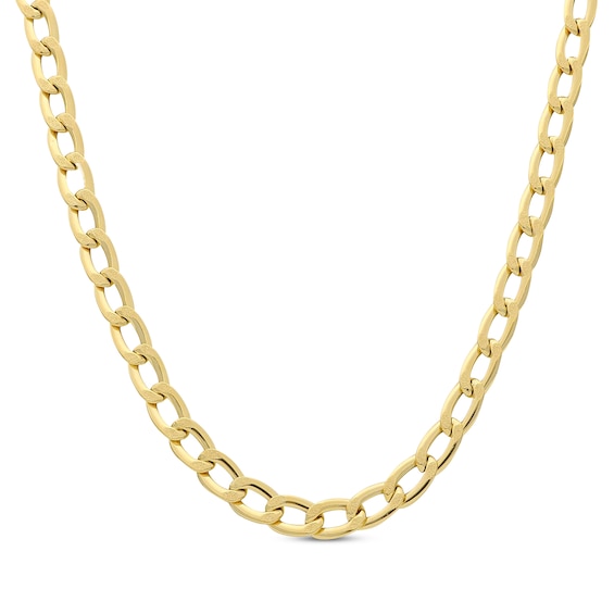 Previously Owned Link Chain Necklace 7.7mm Hollow 10K Yellow Gold 18”