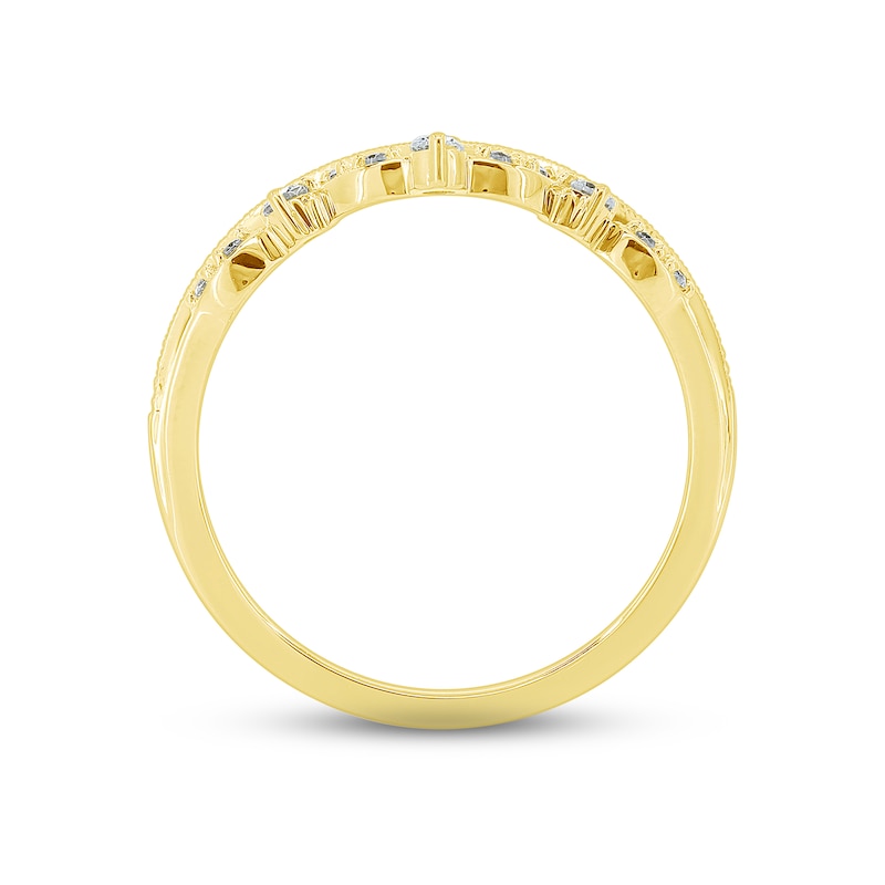 Previously Owned Diamond Contour Enhancer Ring 1/3 ct tw Round-cut 14K Yellow Gold