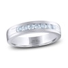 Thumbnail Image 1 of Previously Owned Men's THE LEO Ideal Cut Diamond Wedding Band 1/2 ct tw 14K White Gold