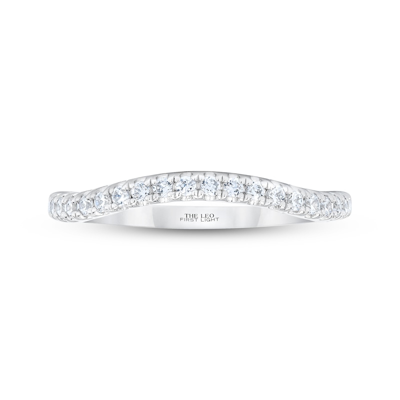 Main Image 3 of Previously Owned THE LEO First Light Diamond Wedding Band 1/4 ct tw 14K White Gold