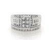 Thumbnail Image 1 of Previously Owned Princess-Cut Multi-Diamond Bridal Set 1-1/5 ct tw 14K White Gold Size 7.5