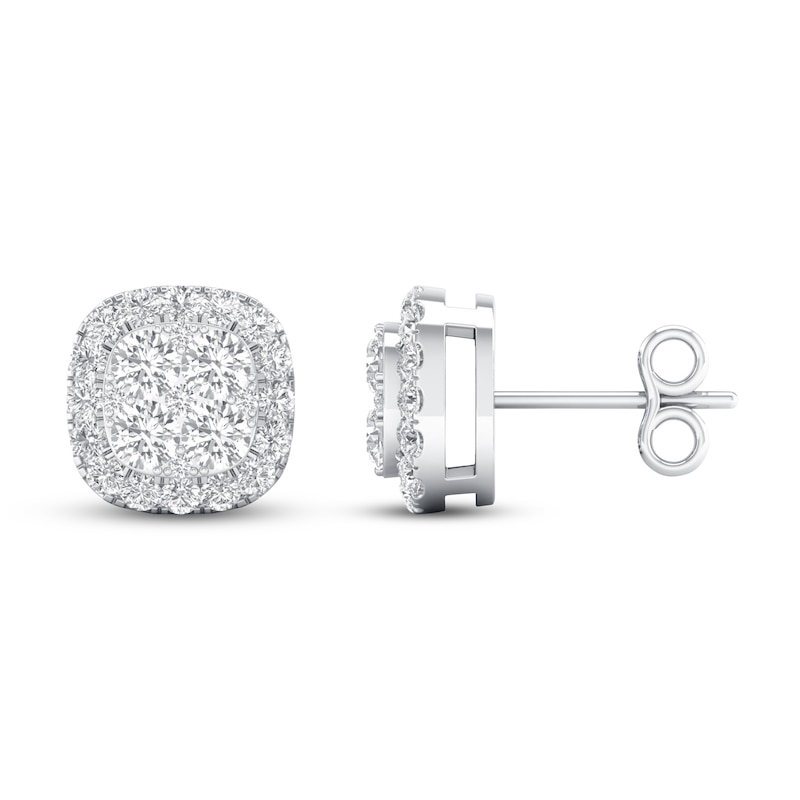 Previously Owned Lab-Grown Diamonds by KAY Stud Earrings 1 ct tw 14K White Gold