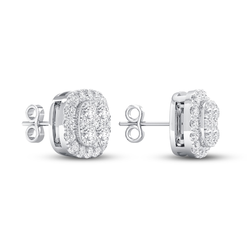 Previously Owned Lab-Grown Diamonds by KAY Stud Earrings 1 ct tw 14K White Gold