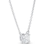 Thumbnail Image 1 of Previously Owned Lab-Created Diamonds by KAY Solitaire Necklace 1/2 ct tw 14K White Gold 19"