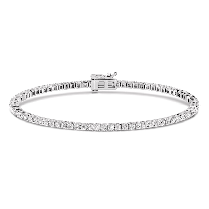 Main Image 1 of Previously Owned Lab-Grown Diamonds by KAY Bracelet 2-1/2 ct tw 14K White Gold 7.25&quot;