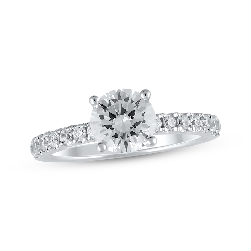 Previously Owned Lab-Created Diamonds by KAY Round-Cut EngagementRing 1-7/8 ct tw 14K White Gold