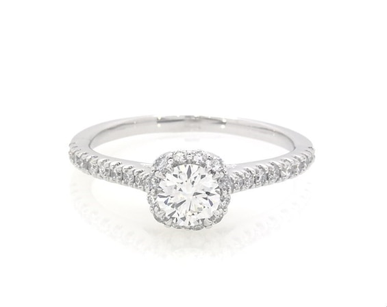 Previously Owned Lab-Created Diamonds by KAY Engagement Ring 3/4 ct tw Round-cut 14K White Gold