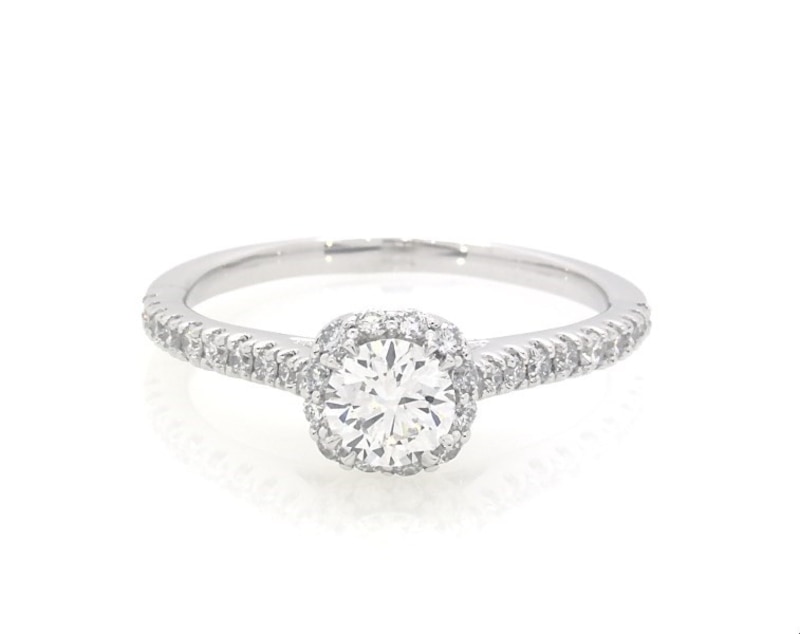 Previously Owned Lab-Grown Diamonds by KAY Engagement Ring 3/4 ct tw Round-cut 14K White Gold