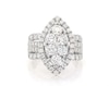 Thumbnail Image 1 of Previously Owned Lab-Grown Diamonds by KAY Multi-Diamond Center Marquise Engagement Ring 4 ct tw Round-cut 14K White Gold